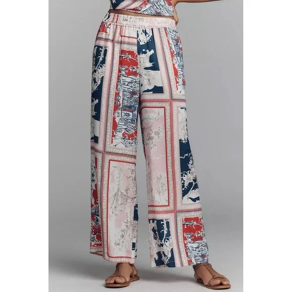 NWT Size 3X - Anthro The Brooklin Printed Wide-Leg Pull-On Pants (NWT US$ 128) - Picture 5 of 16